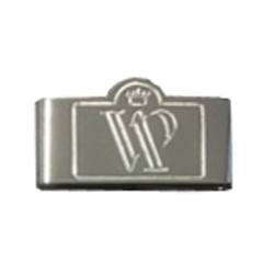 VIP belt keeper in silver plate by Devanet